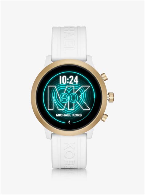 michael kors access mkgo gold-tone and silicone smartwatch|Michael Kors Women's MKGO Gen 5E 43mm Touchscreen .